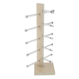 Maxbell 2 Pcs 5 Layers Wood Sunglasses Display Stand Eyeglasses Shelves