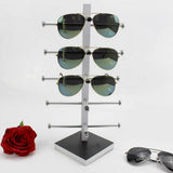 Maxbell 2 Pcs 5 Layers Wood Sunglasses Display Stand Eyeglasses Shelves