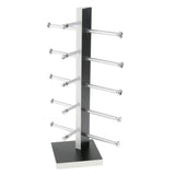 Maxbell Maxbell 5 Layers Wood Sunglasses Display Stand Eyeglasses Shelves Black Wood Color