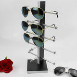 Maxbell 2 Pcs 5 Layers Wood Sunglasses Display Stand Eyeglasses Shelves