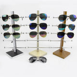 Maxbell 2 Pcs 5 Layers Wood Sunglasses Display Stand Eyeglasses Shelves