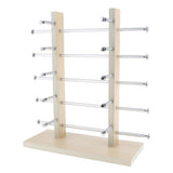 Maxbell Maxbell Sunglasses Display Stand Glass Eyewear Storage Rack for 10Pairs Wood