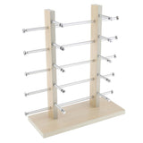Maxbell Maxbell Sunglasses Display Stand Glass Eyewear Storage Rack for 10Pairs Wood