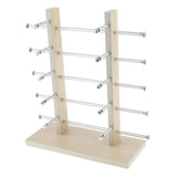 Maxbell Maxbell Sunglasses Display Stand Glass Eyewear Storage Rack for 10Pairs Wood