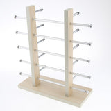 Maxbell Maxbell Sunglasses Display Stand Glass Eyewear Storage Rack for 10Pairs Wood