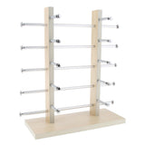 Maxbell Maxbell Sunglasses Display Stand Glass Eyewear Storage Rack for 10Pairs Wood