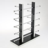 Maxbell Maxbell Sunglasses Display Stand Glass Eyewear Storage Rack for 10Pairs Black White