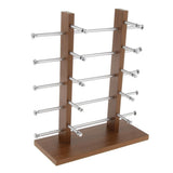 Maxbell Maxbell Sunglasses Display Stand Glass Eyewear Storage Rack for 10Pairs Black Wood