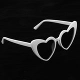 Maxbell Maxbell Heart Shaped Sunglasses Women Party Eyewear Eyeglasses Fashion Shades White