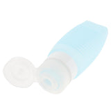 Maxbell Maxbell Silicone Squeezable Empty Lotion Shampoo Makeup Bottle 78ml Light Blue