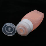 Maxbell Maxbell Silicone Squeezable Empty Lotion Shampoo Makeup Bottle 48ml Light Orange