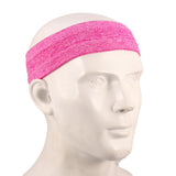 Maxbell Maxbell Unisex Sports Yoga Headband Wrap Gym Fitness Elastic Sweatband Rose Red