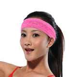 Maxbell Maxbell Unisex Sports Yoga Headband Wrap Gym Fitness Elastic Sweatband Rose Red