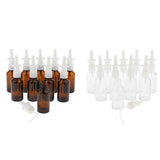 Maxbell Maxbell 10 Pieces 30ml Empty Glass Nasal Spray Bottle Fine Mist Vials Sprayer Brown