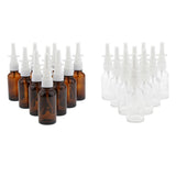 Maxbell Maxbell 10 Pieces 30ml Empty Glass Nasal Spray Bottle Fine Mist Vials Sprayer Brown