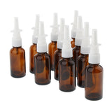 Maxbell Maxbell 10 Pieces 30ml Empty Glass Nasal Spray Bottle Fine Mist Vials Sprayer Brown