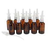 Maxbell Maxbell 10 Pieces 30ml Empty Glass Nasal Spray Bottle Fine Mist Vials Sprayer Brown