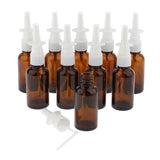 Maxbell Maxbell 10 Pieces 30ml Empty Glass Nasal Spray Bottle Fine Mist Vials Sprayer Brown