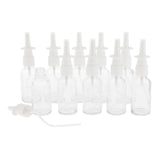 Maxbell Maxbell 10 Pieces 30ml Empty Glass Nasal Spray Bottle Fine Mist Vials Sprayer Clear