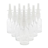 Maxbell Maxbell 10 Pieces 30ml Empty Glass Nasal Spray Bottle Fine Mist Vials Sprayer Clear