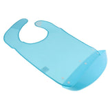 Maxbell 2 Pcs Meals Clothing Protector Bibs Disability Aid Apron with PE Pocket Blue