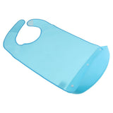 Maxbell 2 Pcs Meals Clothing Protector Bibs Disability Aid Apron with PE Pocket Blue