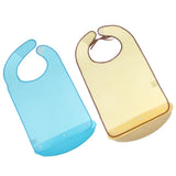 Maxbell 2 Pcs Meals Clothing Protector Bibs Disability Aid Apron with PE Pocket Blue