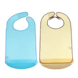 Maxbell 2 Pcs Meals Clothing Protector Bibs Disability Aid Apron with PE Pocket Blue