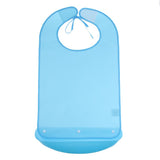 Maxbell 2 Pcs Meals Clothing Protector Bibs Disability Aid Apron with PE Pocket Blue