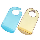 Maxbell 2 Pcs Meals Clothing Protector Bibs Disability Aid Apron with PE Pocket Blue