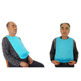 Maxbell 2 Pcs Meals Clothing Protector Bibs Disability Aid Apron with PE Pocket Blue