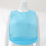 Maxbell 2 Pcs Meals Clothing Protector Bibs Disability Aid Apron with PE Pocket Blue