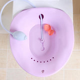 Maxbell Maxbell Toilet Sitz Bath Tub Hip Basin with Flusher for Pregnant Hemorrhoids Purple