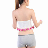 Maxbell Maxbell Pink Neck Back Shoulder Trigger Point Massage Roller Rope Massager Rolling Balls Tool