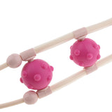 Maxbell Maxbell Pink Neck Back Shoulder Trigger Point Massage Roller Rope Massager Rolling Balls Tool