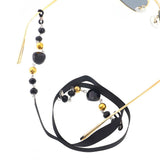 Maxbell Maxbell Black Eyeglass Reading Glasses Sunglasses Holder Necklace Chain String Cord