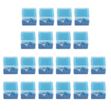 Maxbell 20Piece MouthGuard Case Retainer Box Denture Storage Container 1 inch Blue