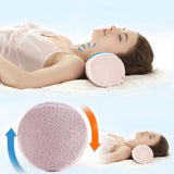 Maxbell Maxbell Soft Portable Round Memory Foam Pillow Back Cushion Office Use Light Pink