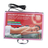 Hot Rock Heating Box Massage Stone Warmer Case Heater + Stones Set US Plug