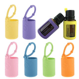 Maxbell Maxbell Silicone 15ml Roller Bottle Holder Sleeve Essential Oil Carrying Case Pink