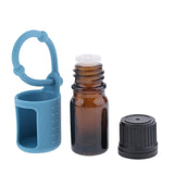 Maxbell Maxbell 5ml Empty Refillable Essential Oil Bottles Case with Silicone Sleeve Blue
