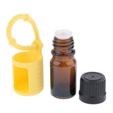 Maxbell Maxbell 5ml Empty Refillable Essential Oil Bottles Case with Silicone Sleeve Yellow