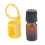 Maxbell Maxbell 5ml Empty Refillable Essential Oil Bottles Case with Silicone Sleeve Yellow