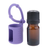 Maxbell Maxbell 5ml Empty Refillable Essential Oil Bottles Case with Silicone Sleeve Purple