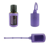 Maxbell Maxbell 5ml Empty Refillable Essential Oil Bottles Case with Silicone Sleeve Purple