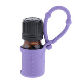 Maxbell Maxbell 5ml Empty Refillable Essential Oil Bottles Case with Silicone Sleeve Purple