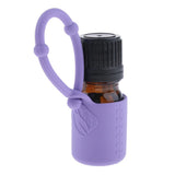 Maxbell Maxbell 5ml Empty Refillable Essential Oil Bottles Case with Silicone Sleeve Purple