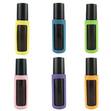 Maxbell Maxbell 10ml Refillable Essential Oil Bottle with Roller Ball+Silicone Cover Yellow