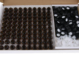Maxbell Maxbell 100 PCS Amber Glass Essential Oil Bottle with Orifice Reducer black Caps 1ml