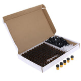 Maxbell Maxbell 100 PCS Amber Glass Essential Oil Bottle with Orifice Reducer black Caps 1ml